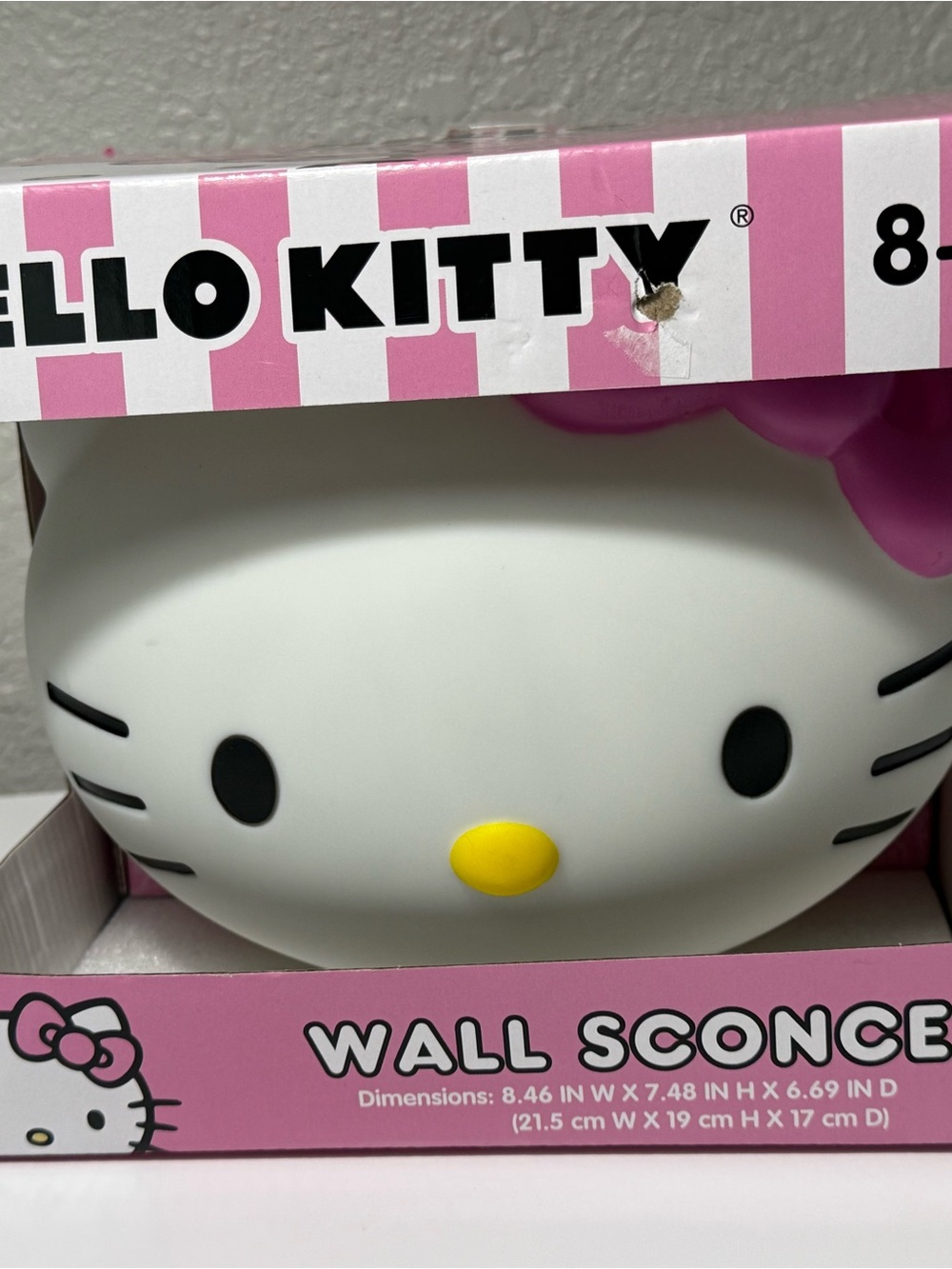 Hello Kitty Pink, White & Yellow Wall Sconce by Hello Kitty